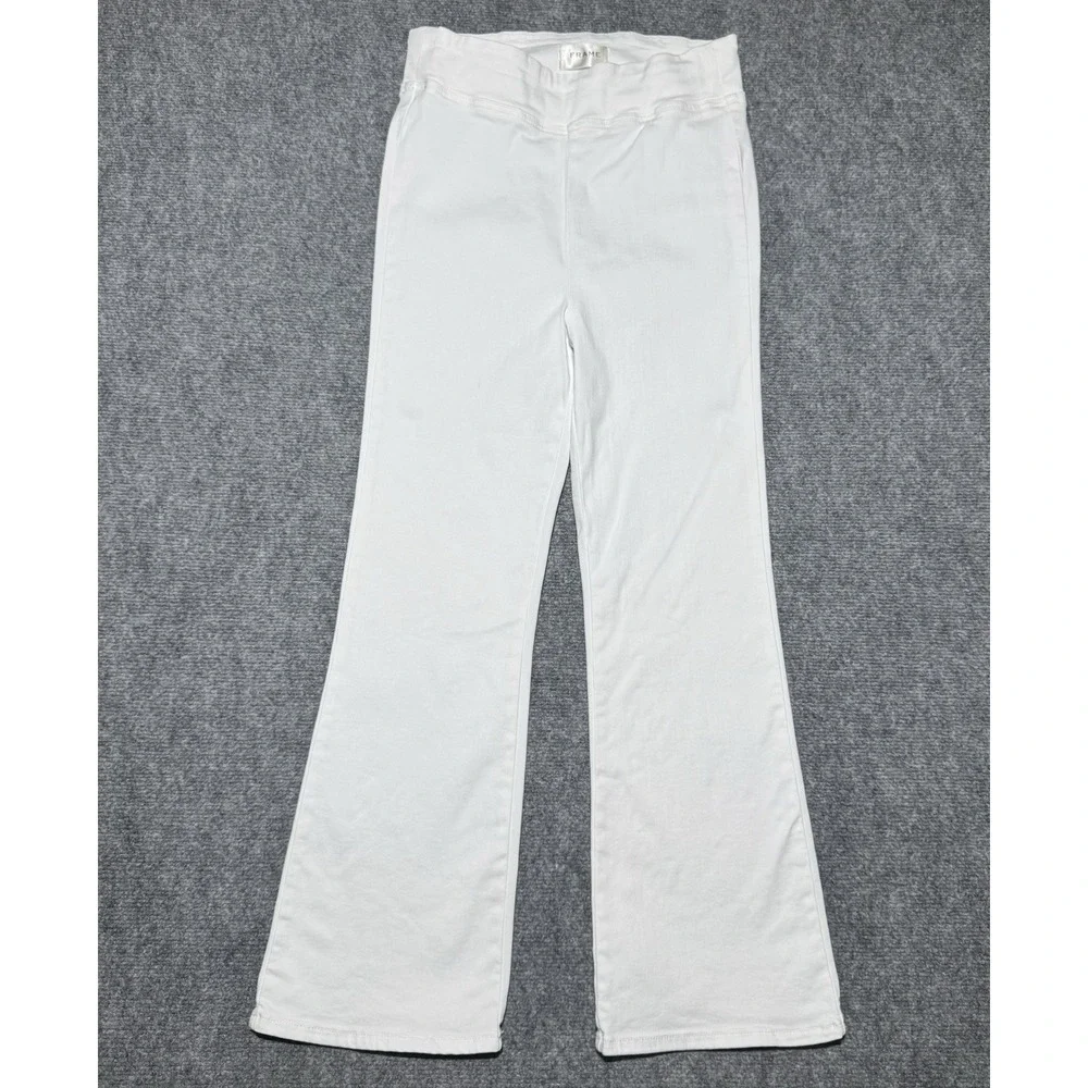 Frame Denim The Jetset White Crop Mini Boot Jean‎ Women White 2 ~ 28x26.5